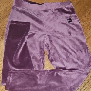 Fila Womans Velour Joggers in Purple